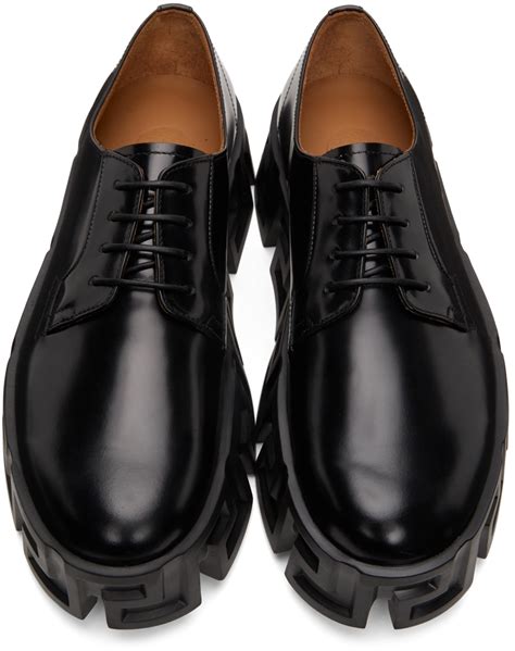 versace collection leather lace-up oxford|Versace Collection Leather Oxfords .